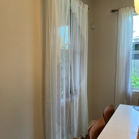 West Elm Contrast Circle Curtains (Set of 6 panels) as is  48 x96 - Picture 8 of 11